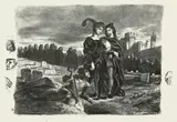 Eugène Delacroix, Hamlet contemplant le Crâne d'Yorick