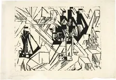 Marine by Lyonel Feininger, 1918., Holzschnitt., offered Jun 2017