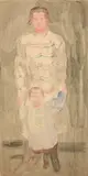 Otto Meyer-Amden, Mutter mit Knabe, 1918-1925., Aquarell über Zimmermannsbleistift auf Velin.