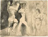 La Répétition by Pablo Picasso, Vallauris, 21. bis 26. Februar 1954., Lithographie., offered Jun 2017