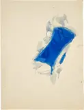 Sam Francis, Blue Line, 1949., Aquarell und Deckfarben.