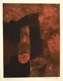 Serge Poliakoff, Composition brune et rouge, 1964., Aquatinta und Grabstichel.
