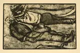 Edouard Vallet, Le Repos des faucheurs, 1913., Radierung.
