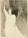 Bartet et Mounet-Sully, dans "Antigone" by Henri de Toulouse-Lautrec, 1893., Farbige Lithographie., offered Jun 2017