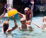 Alison Jackson, Jack Nicholson lookalike in the pool, 2009, photograph