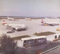 Heinz Simonis, Austrian Airlines' first fleet, Vienna Airport Schwechat, 1958, photograph