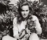 Manfred Linus Kreiner, Ursula Andress with ocelot kitten, 1959, photograph