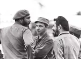 Tres hermanos' (Fidel Castro, Raúl Castro, Che Guevara), Cuba 1963 by Osvaldo Salas, 1963, photograph, offered Nov 2025