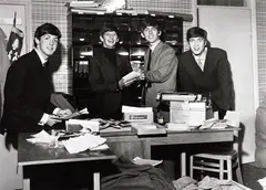 David Magnus, The Beatles at the London Fan Club Office, 3 April 1964, 1964, photograph