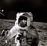 Pete Conrad, Apollo 12: Alan Bean holding a soil container, November 1969, 1969, photograph