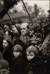 Funeral of anti-fascist novelist Henri Barbusse, Paris 1936 by David Seymour, 1936, photograph, offered Jun 2024