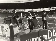 Alberto Durazzi, The Beatles at the Vigorelli Velodrome, Milan, Italy 1965, 1965, photograph