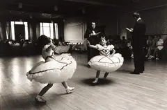 David Hurn, Junior ballroom dancing at the Savoy Ballroom, Bargoed, Wales 1973, 1973, photograph