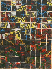 Remo Bianco, Composition, 1955, collage sur panneau