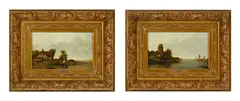 Paysages fluviaux by Jan Jacob Spohler, 1841, paire d'huiles sur panneaux, offered Sep 2026