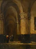 Johannes Bosboom, Intérieur d'église, huile sur panneau
