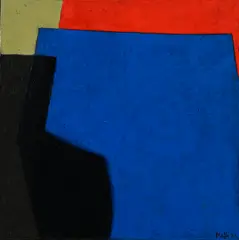 Walter Mafli, Composition abstraite, 1991, huile sur toile