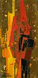 Marc Hénard, Técoaque, 1970, technique mixte sur papier monté sur panneau