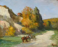 Maximilien Luce, Paysage animé, huile sur toile