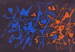 Giulio Turcato, Composizione, 1960, tempera on caroncino