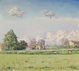 Emile Patru, Saint Didier, huile sur toile