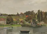 Paul René Guinand, Paysage à la Belotte, 1963, huile sur toile