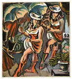Walter Bangerter, Scènes de cirque et cabaret, suite de 4 gouaches sur papier