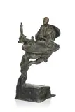 André Barelier, Autoportrait, 1987, sculpture en bronze