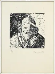 Pinchas Burstein, Personnage, 1965, 2 bois gravés sur papier Japon