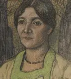 Portrait d'Hélène by Charles-Clos Olsommer, fusain, sanguine et pastel sur papier, offered Sep 2025