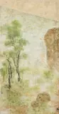 Tseng Yu-ho, Pasture in Spring, 1968, technique mixte (encre, acrylique, aluminium et collage dsui) sur papier