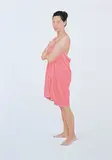 Alessandro Raho, Kevina, con asciugamano rosa, 1996, huile sur toile