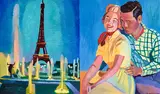Rhonda Zwillinger, It's Better in french, huile sur masonite