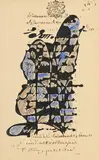 Victor Bauer, Sans titre, 1950, aquarelle et encre sur papier