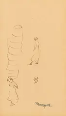 Albert Marquet, Etude de personnages, encre sur papier