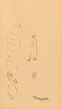 Albert Marquet, Etude de personnages, encre sur papier