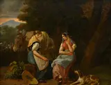 Wolfgang Adam Töpffer, Paysannes, huile sur panneau