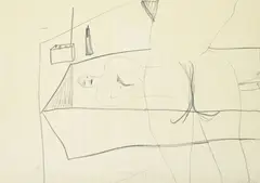 Martin Disler, Couple, 1981, fusain sur papier