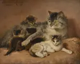 Henriëtte Ronner-Knip, Chatte et chatons