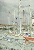 Jean Rigaud, Les phares, 1981, huile sur toile