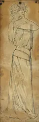 Louise Abbéma, Etude pour "La Sorcière", fusain sur papier