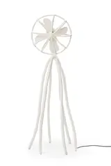 Maarten Baas, Clay floorfan medium (white), 2007, sculpture en argile industrielle (résine) et squelette métallique