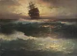 Franz Müller-Gossen, nach dem Sturm (auf dem Atlantik), 1930, huile sur toile