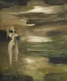 Composition by Jean-François Liegme, 1967, huile sur toile, offered Sep 2024