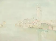 Vue de Venise by Vladimir de Terlikowski, 1931, huile sur toile, offered Sep 2024