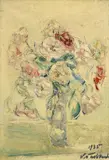 Bouquet de fleurs by Vladimir de Terlikowski, 1935, huile sur toile, offered Sep 2024