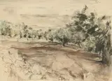 Anna Ticho, Paysage, pastel et fusain sur papier
