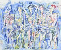 Louis Cane, 5 femmes, 1982-1984, huile sur toile