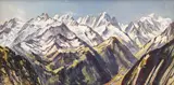 Marcel Wibault, Emosson, 1974, huile sur isorel