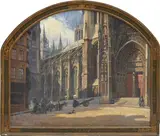 Fernand L. Guey, Vue de la cathédrale de Rouen, 1925, huile sur toile